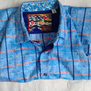 Colourful ROBERT GRAHAM mens XL long sleeve button up shirt